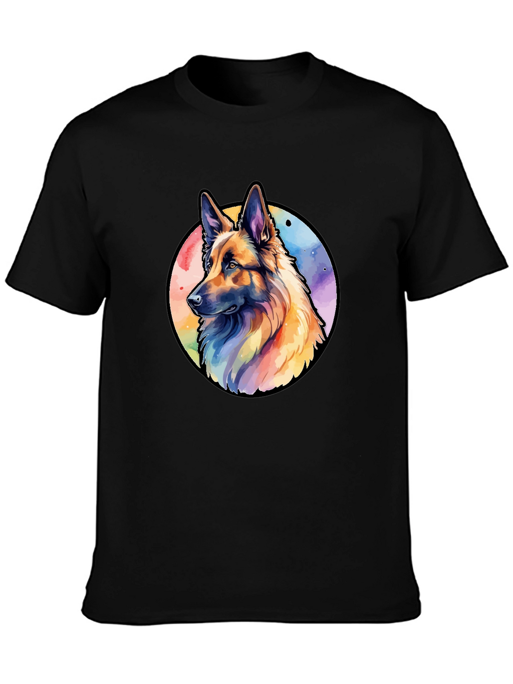 German Shepherd Watercolor T-Shirt