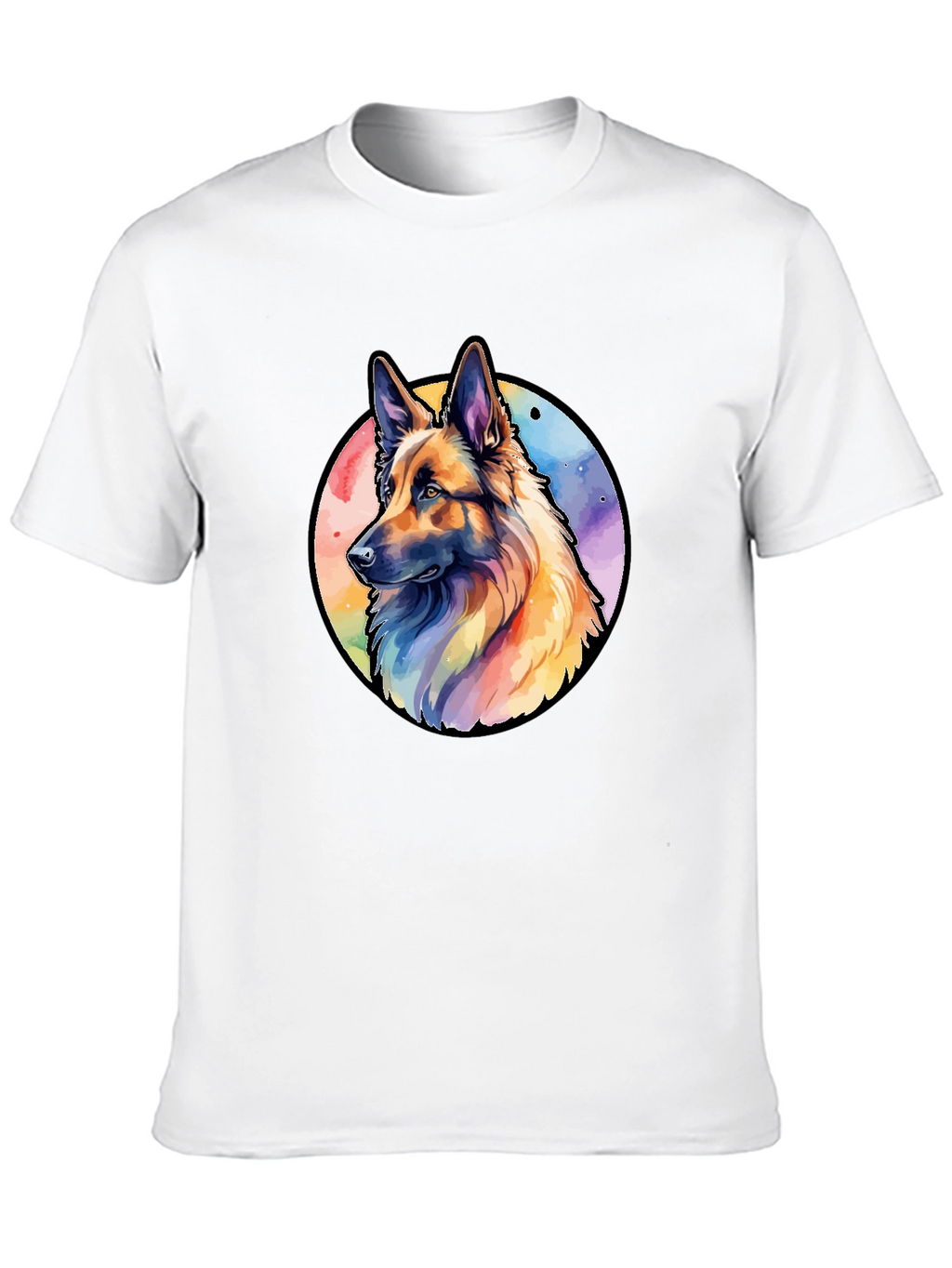 German Shepherd Watercolor T-Shirt