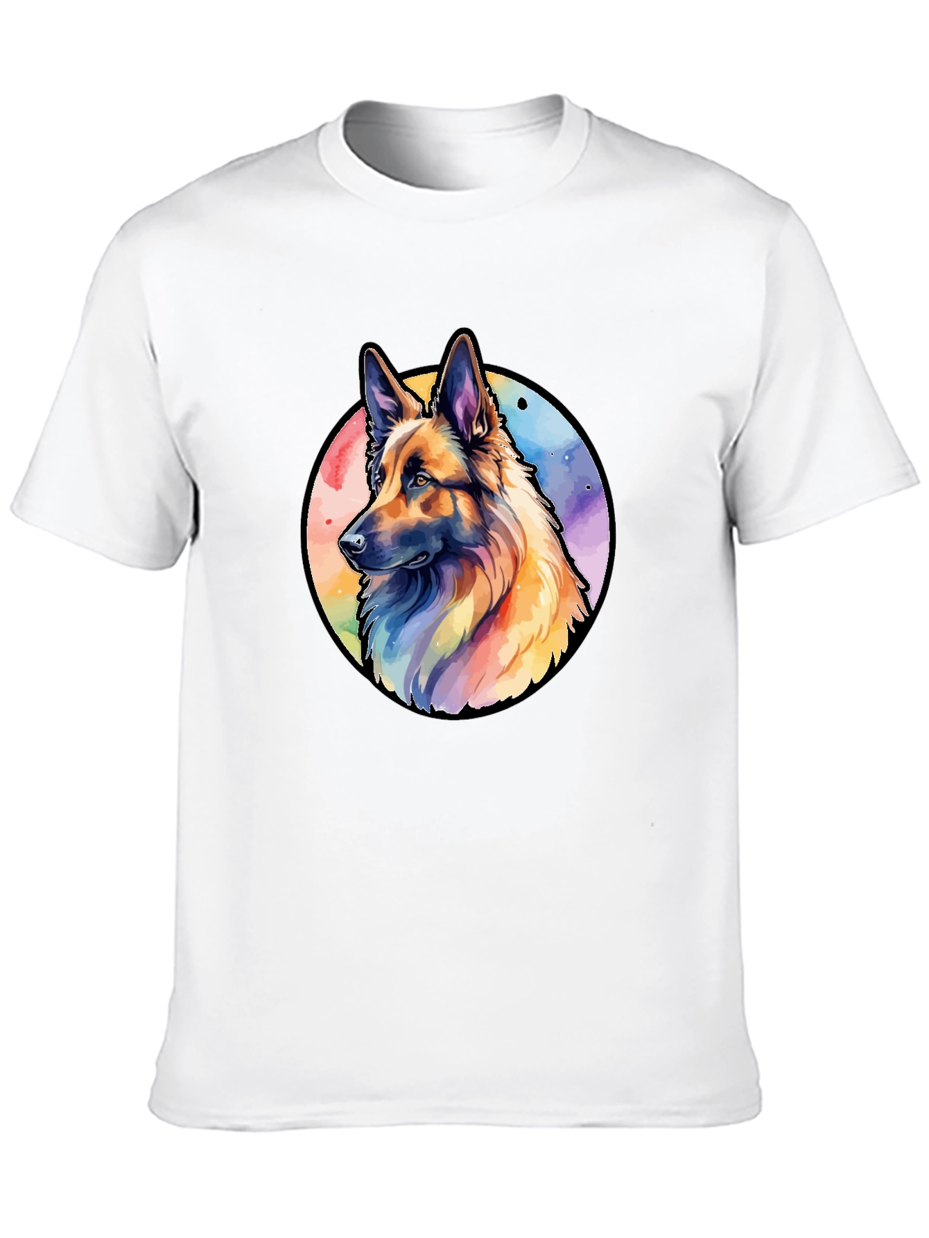 German Shepherd Watercolor T-Shirt