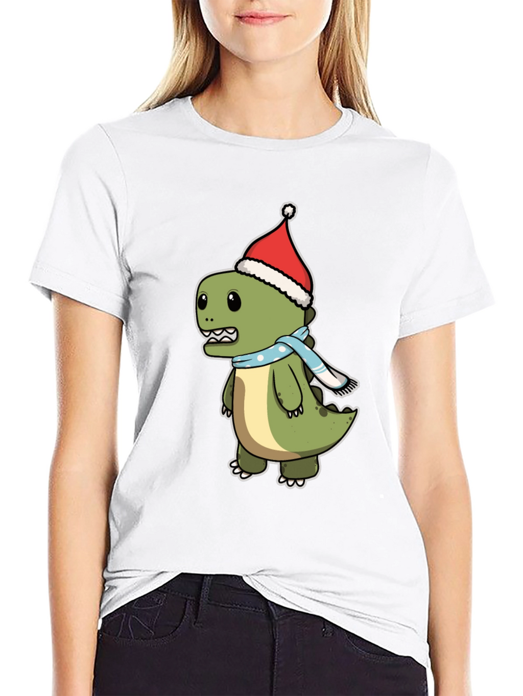 Festive Dino T-Shirt - Holiday Style