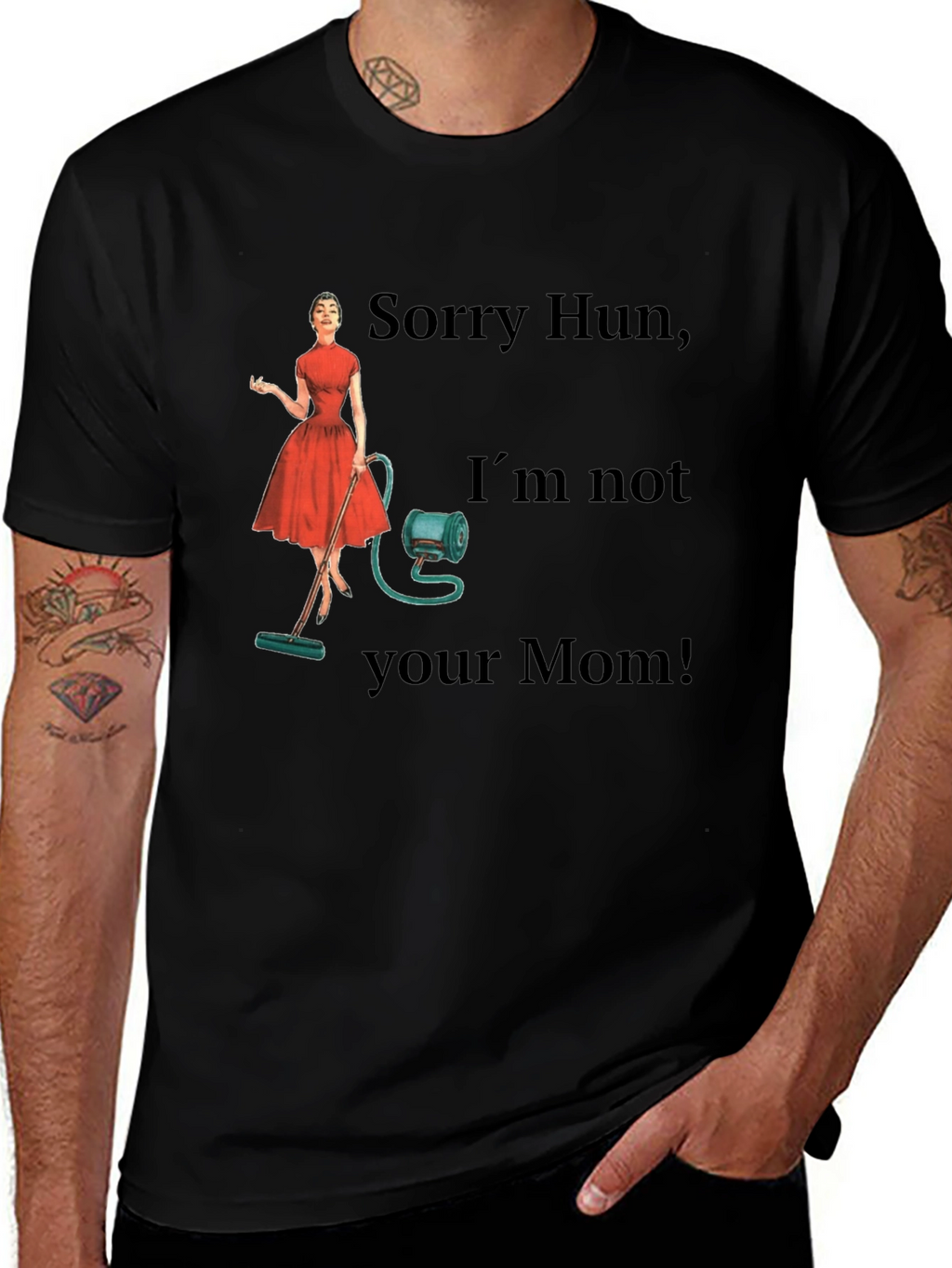 Funny Retro Housewife Graphic T-Shirt