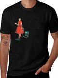Funny Retro Housewife Graphic T-Shirt