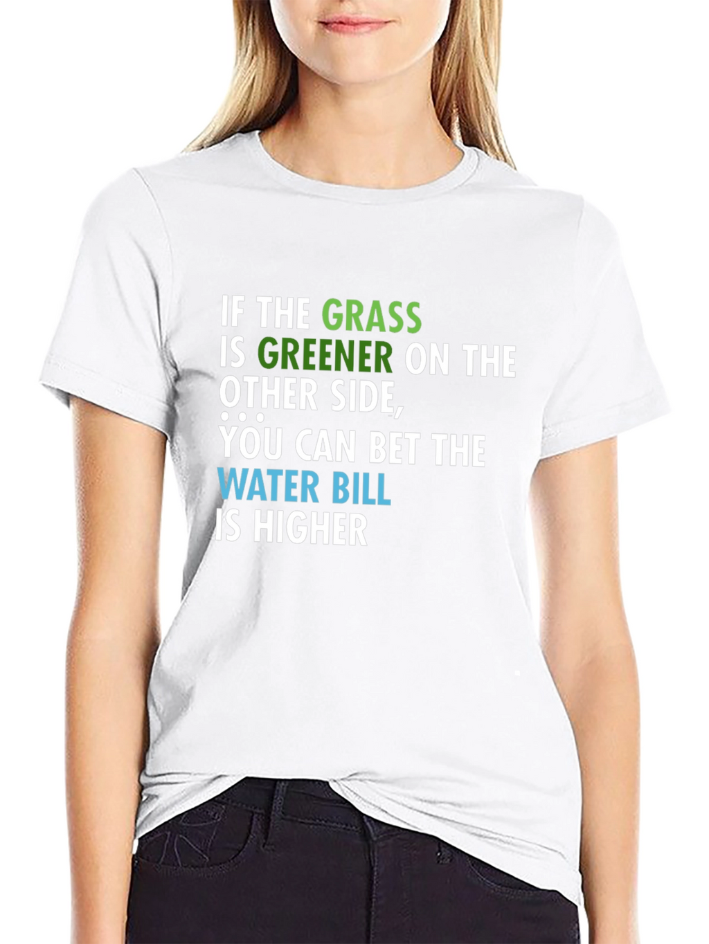 Greener Grass Water Bill Graphic T-Shirt