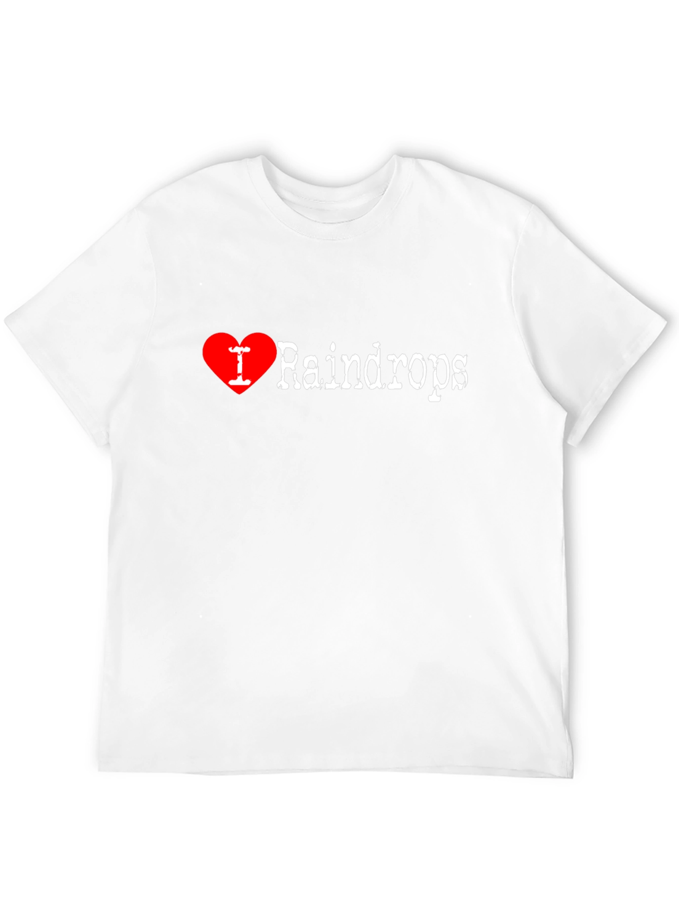 I Love Raindrops T-Shirt - Comfortable Black Tee
