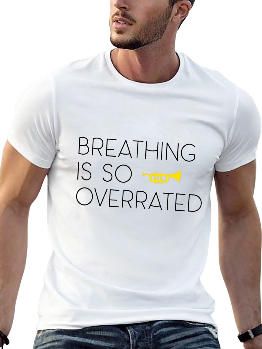 Breathing is Overrated Black T-Shirt