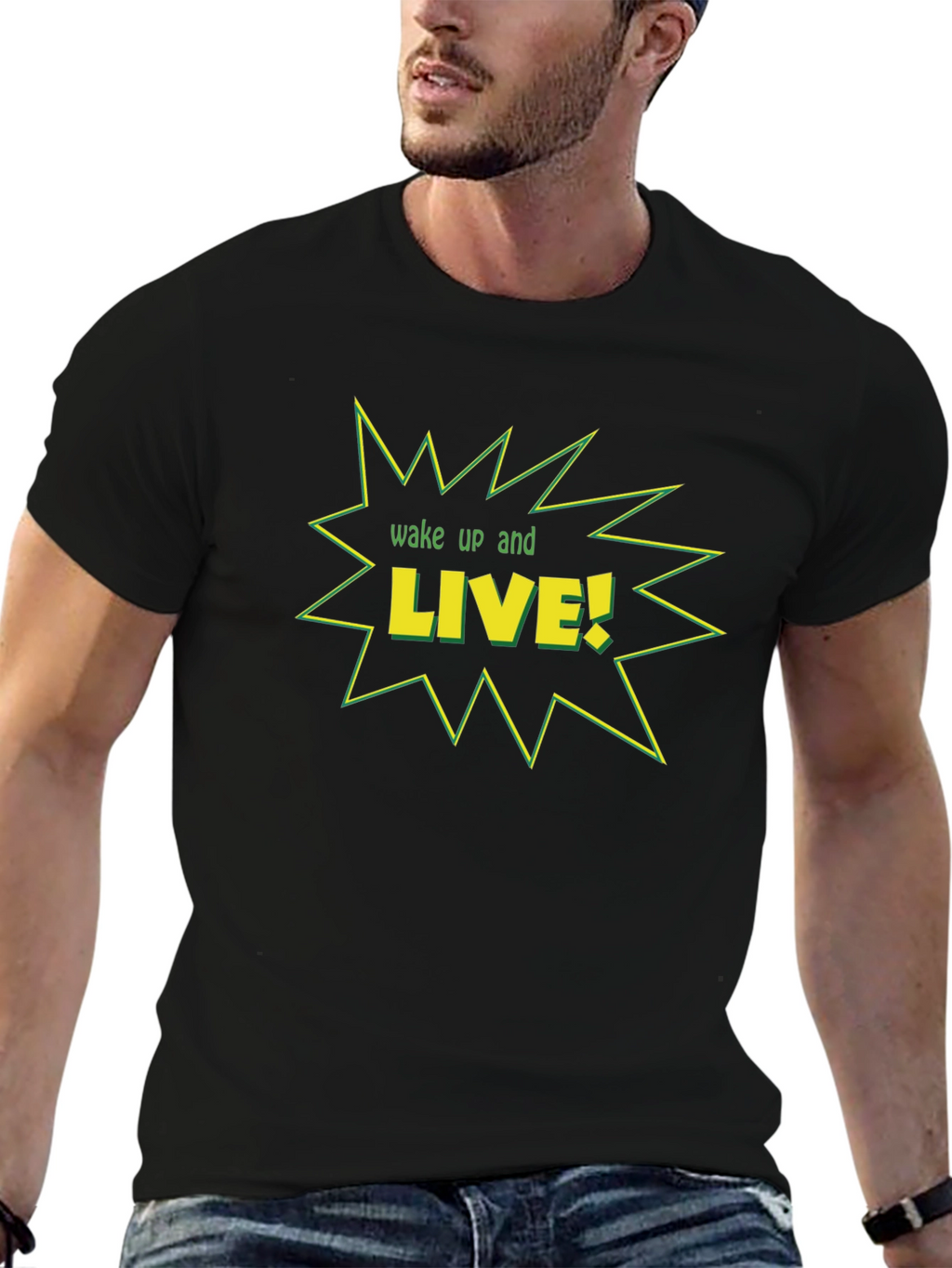 Wake Up and Live Graphic T-Shirt