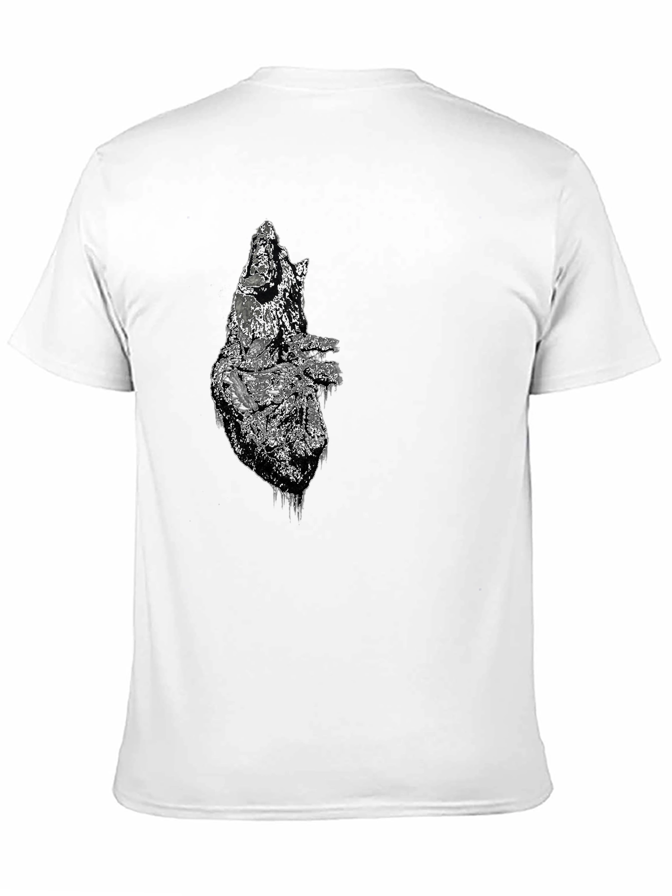 Distressed Anatomical Heart Graphic Tee - Mens Black