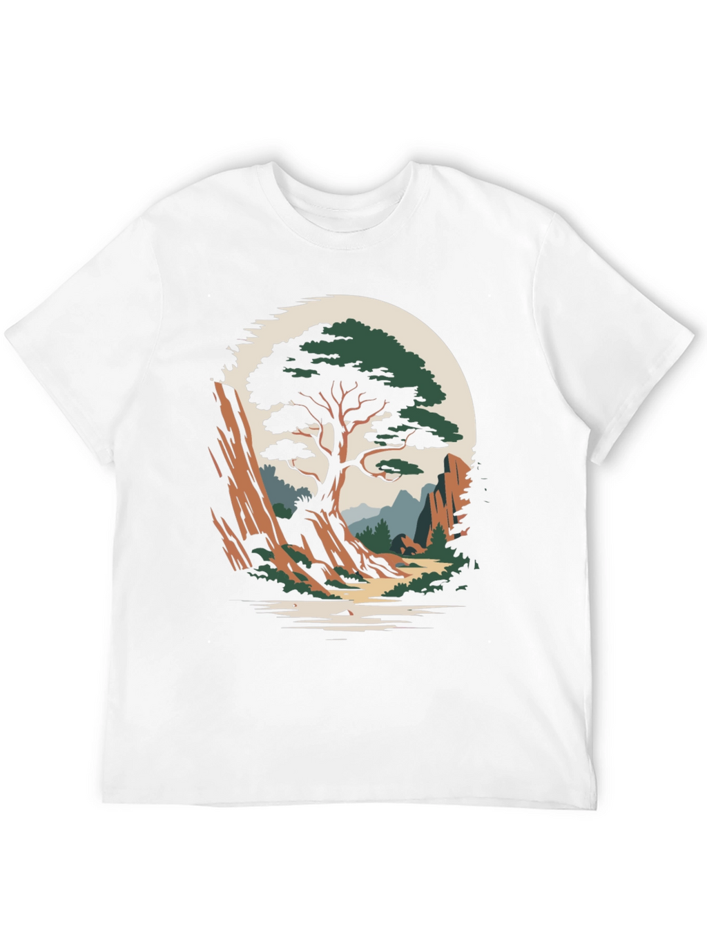 Natures Vista Graphic Tee - Stylish Tree Print