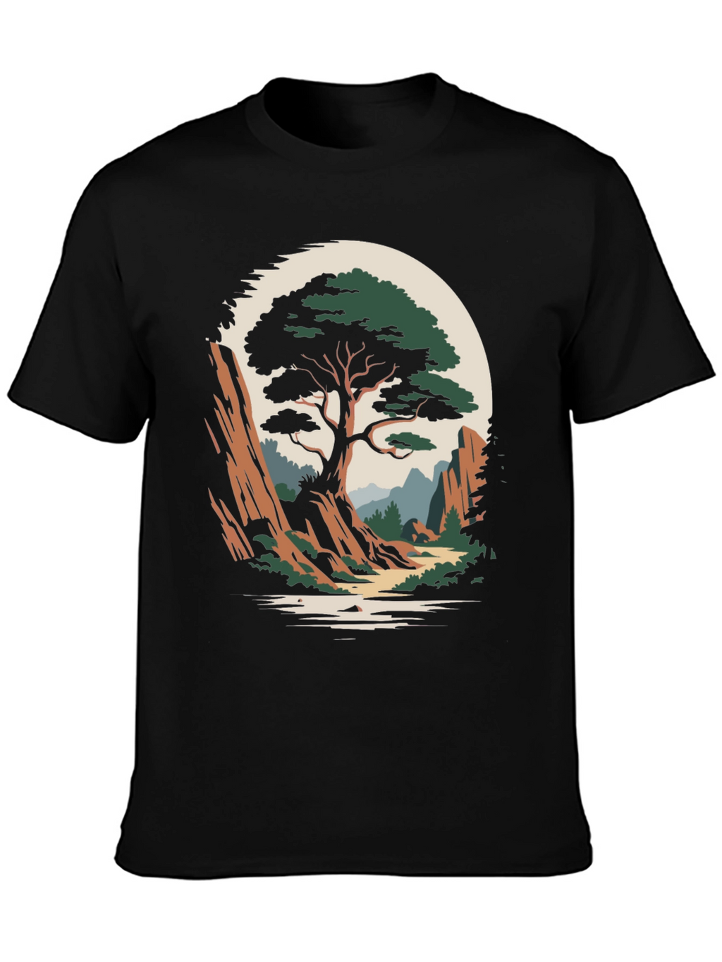 Natures Vista Graphic Tee - Stylish Tree Print