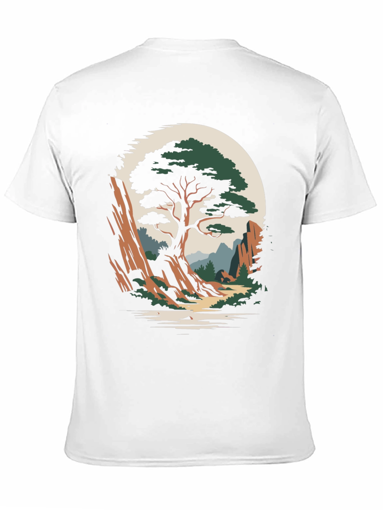 Natures Vista Graphic Tee - Stylish Tree Print