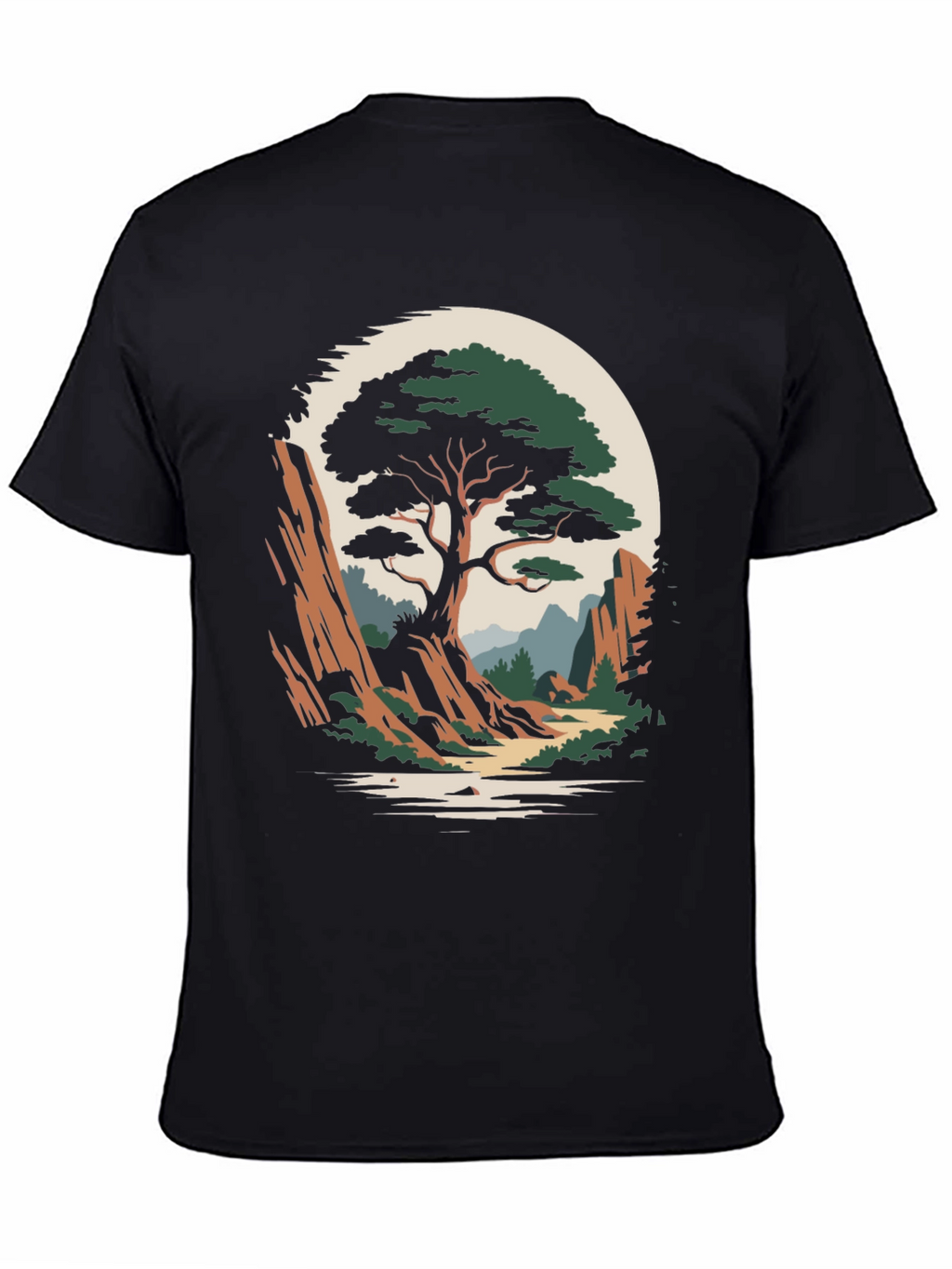 Natures Vista Graphic Tee - Stylish Tree Print