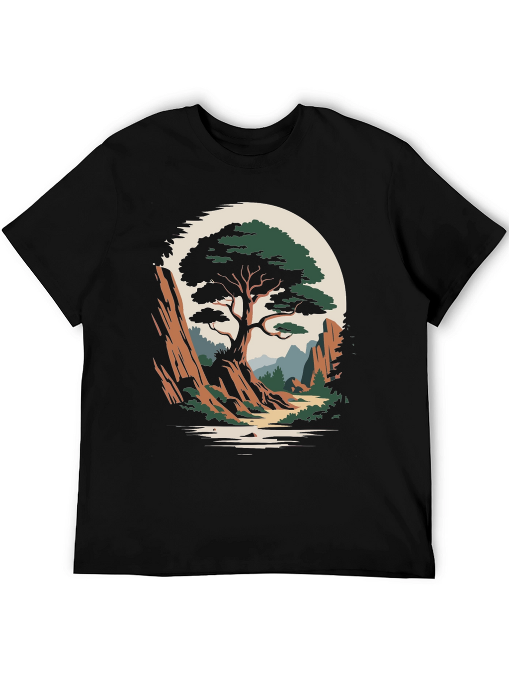 Natures Vista Graphic Tee - Stylish Tree Print
