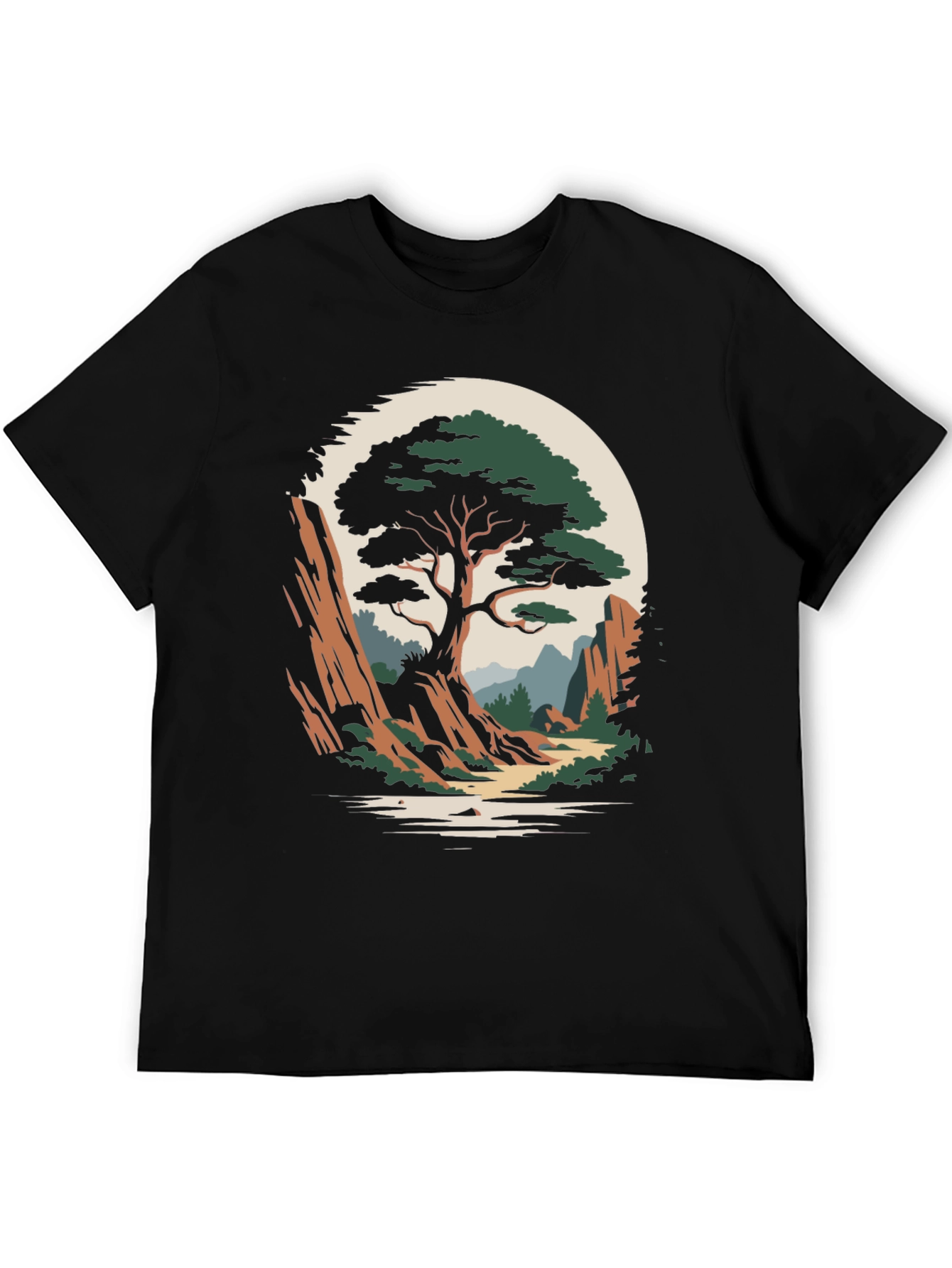 Natures Vista Graphic Tee - Stylish Tree Print