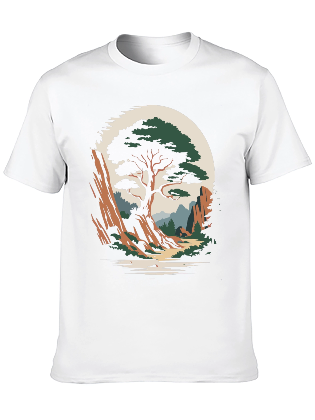 Natures Vista Graphic Tee - Stylish Tree Print