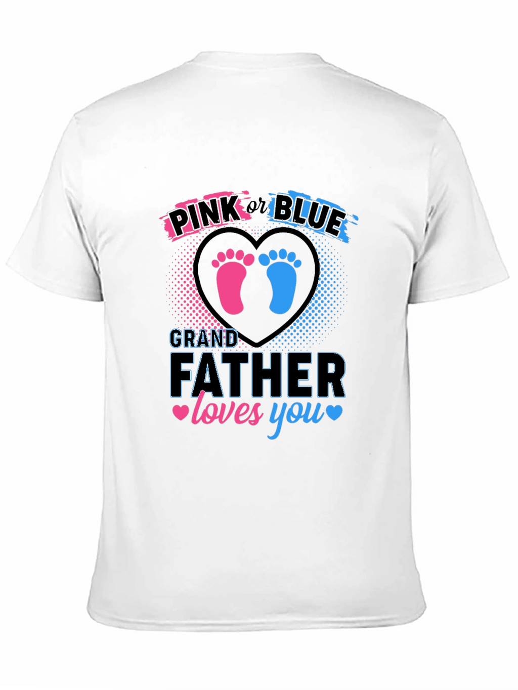 Pink or Blue Grandfather Loves You T-Shirt
