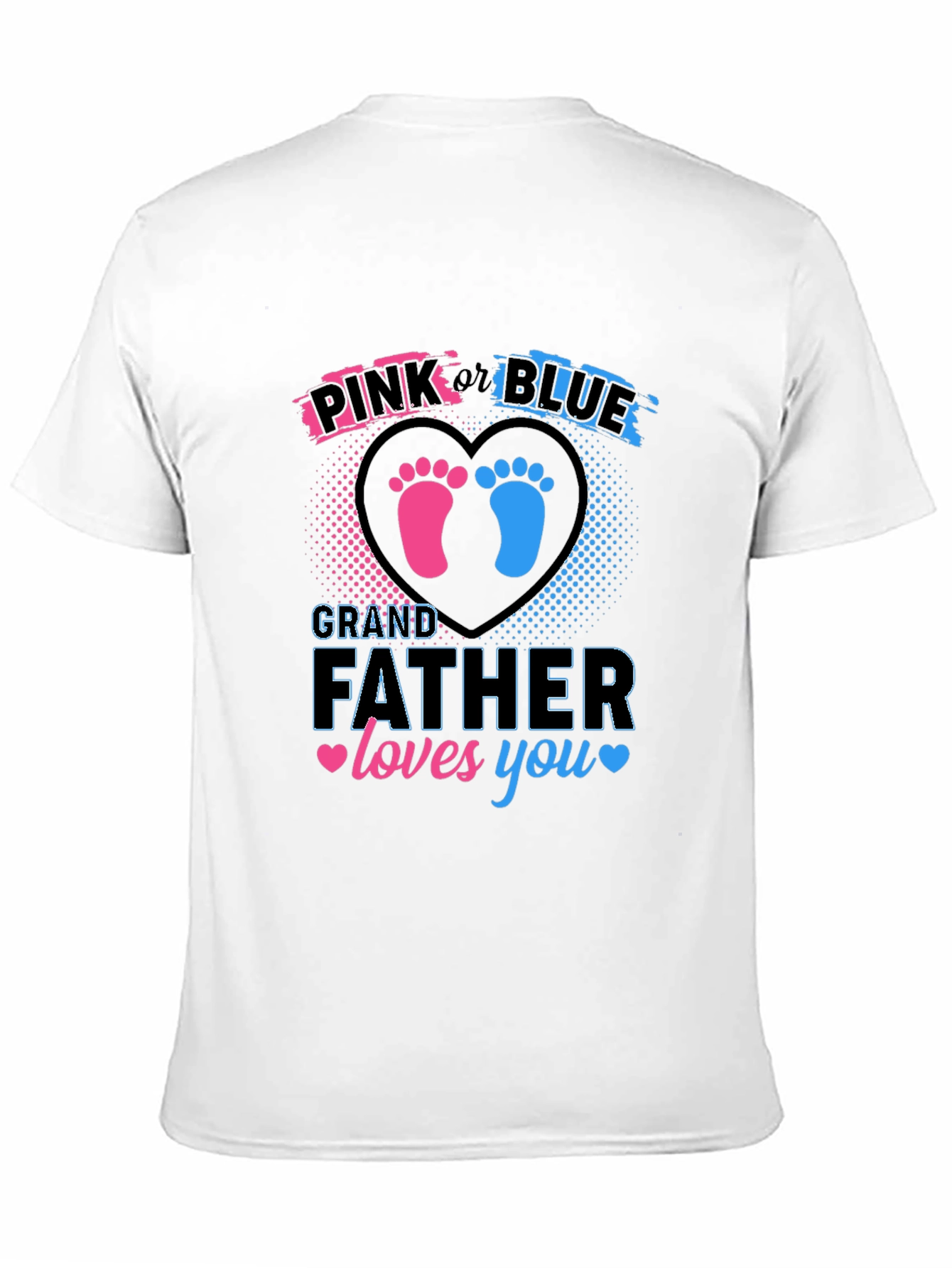 Pink or Blue Grandfather Loves You T-Shirt