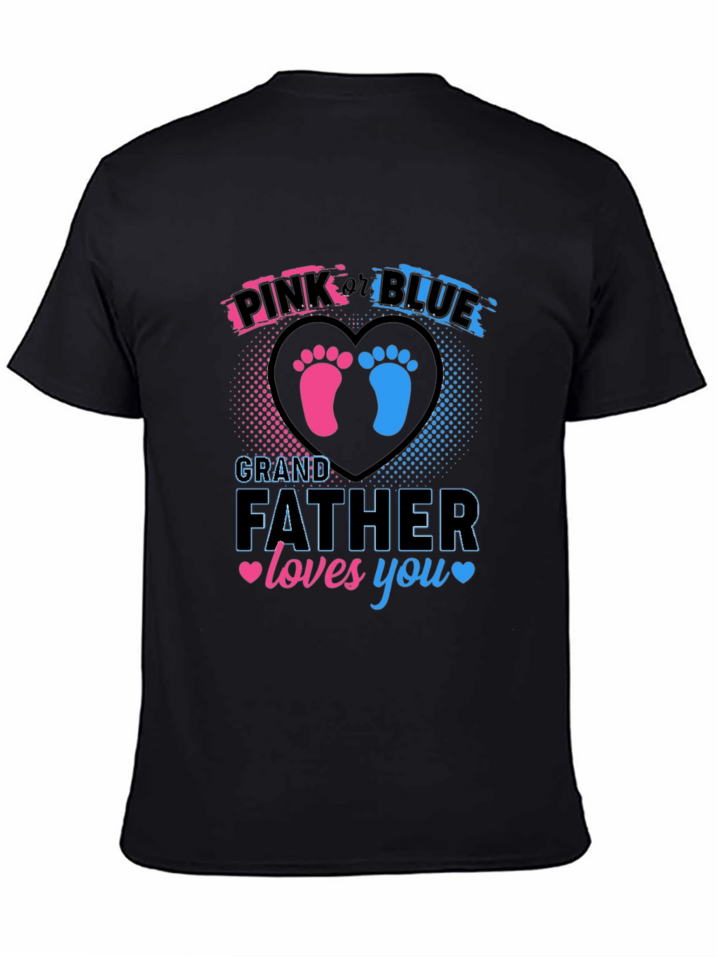 Pink or Blue Grandfather Loves You T-Shirt