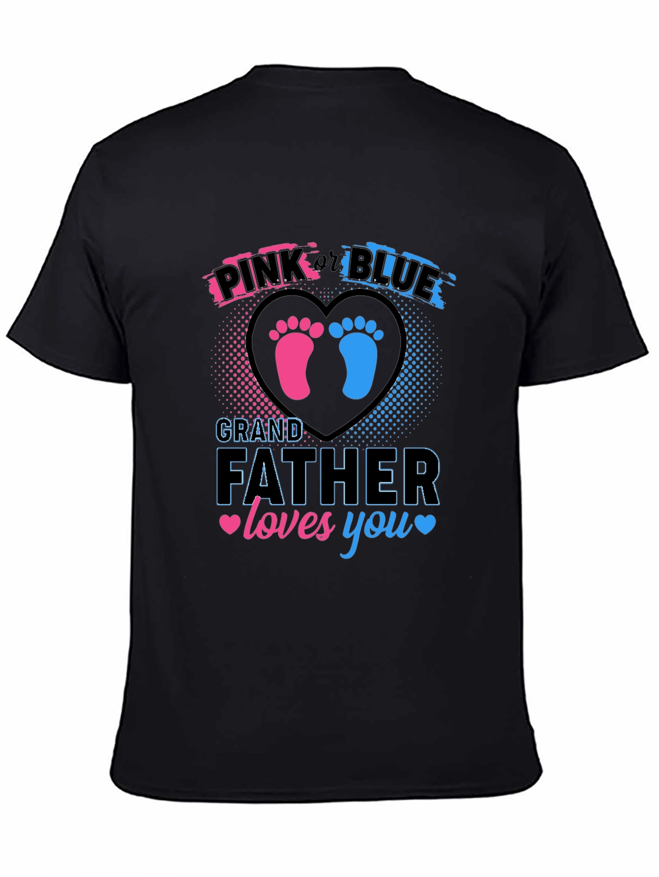 Pink or Blue Grandfather Loves You T-Shirt
