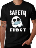 Safety First Ghost Mask T-Shirt - Halloween Costume