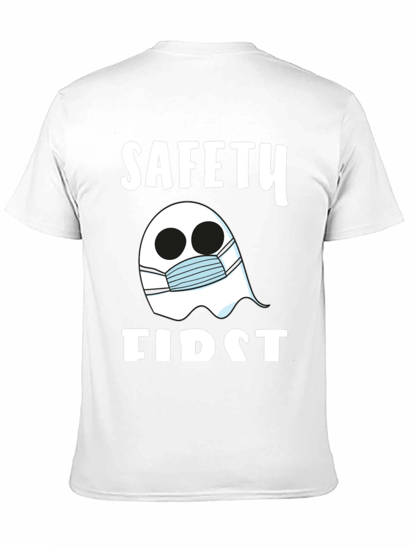 Safety First Ghost Mask T-Shirt - Halloween Costume