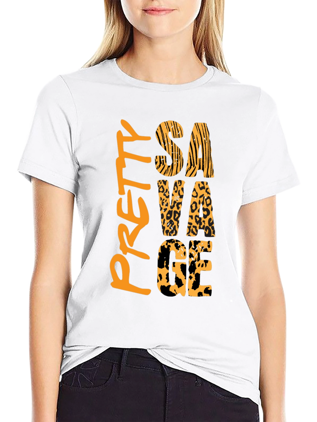 Pretty Savage Graphic Print Tee - Black