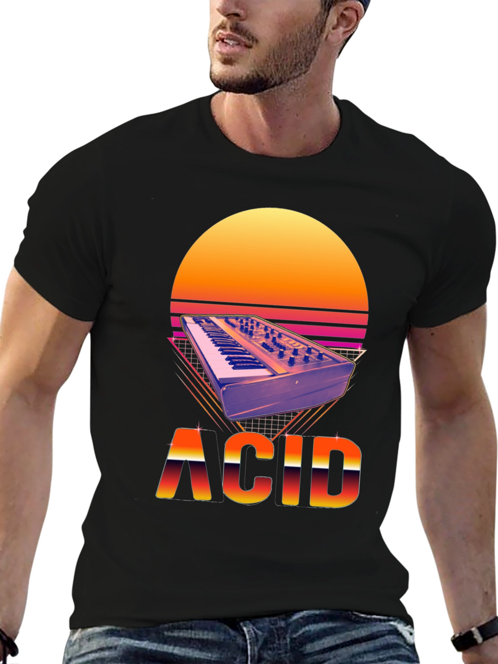 Synthwave Acid T-Shirt - Retro Style