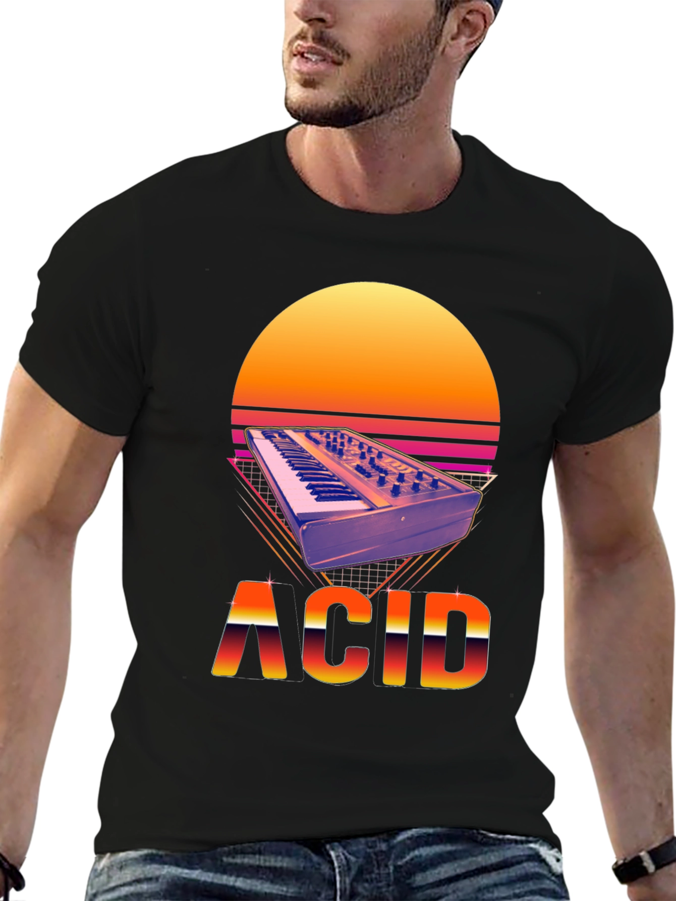 Synthwave Acid T-Shirt - Retro Style