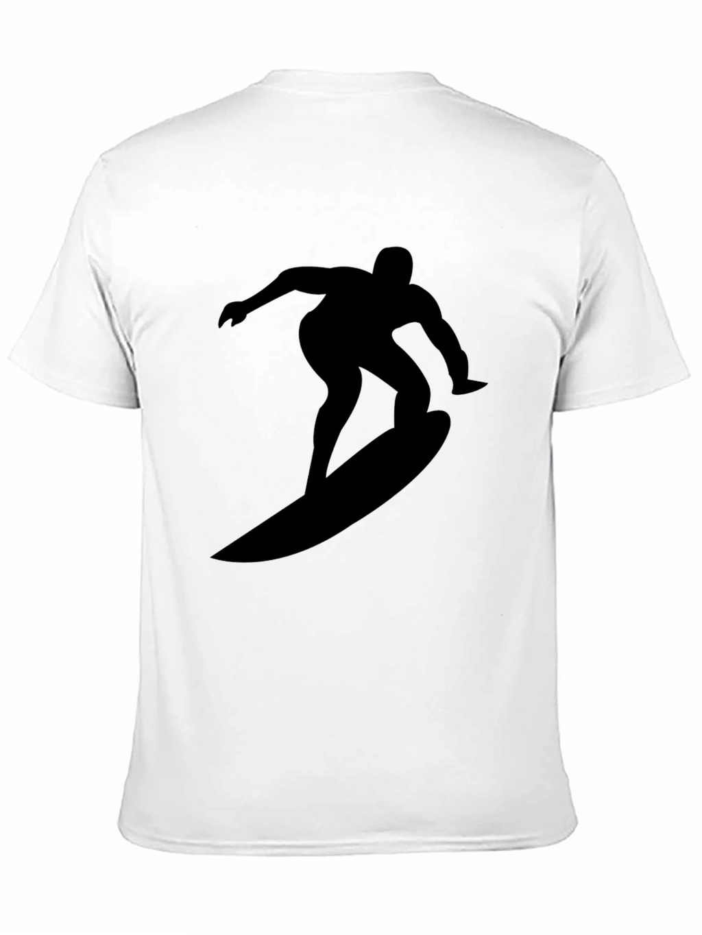 Surfer Silhouette Black Tee - Cool Graphic Design