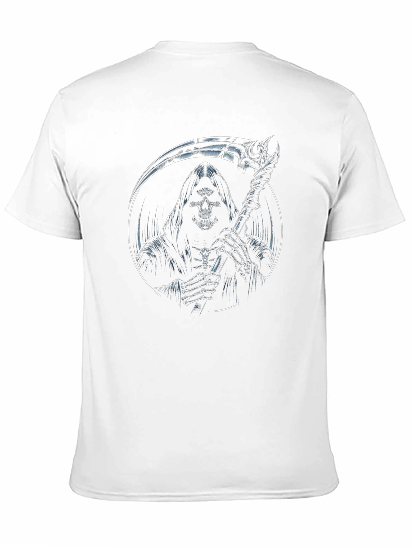 Grim Reaper Graphic Print Black T-Shirt