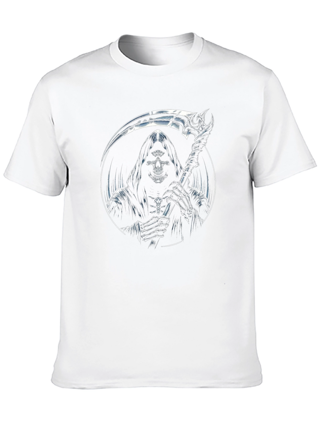 Grim Reaper Graphic Print Black T-Shirt
