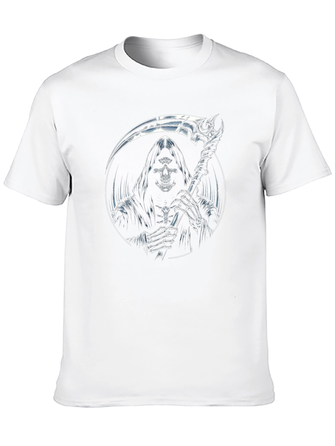 Grim Reaper Graphic Print Black T-Shirt
