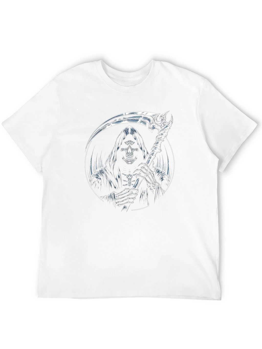 Grim Reaper Graphic Print Black T-Shirt