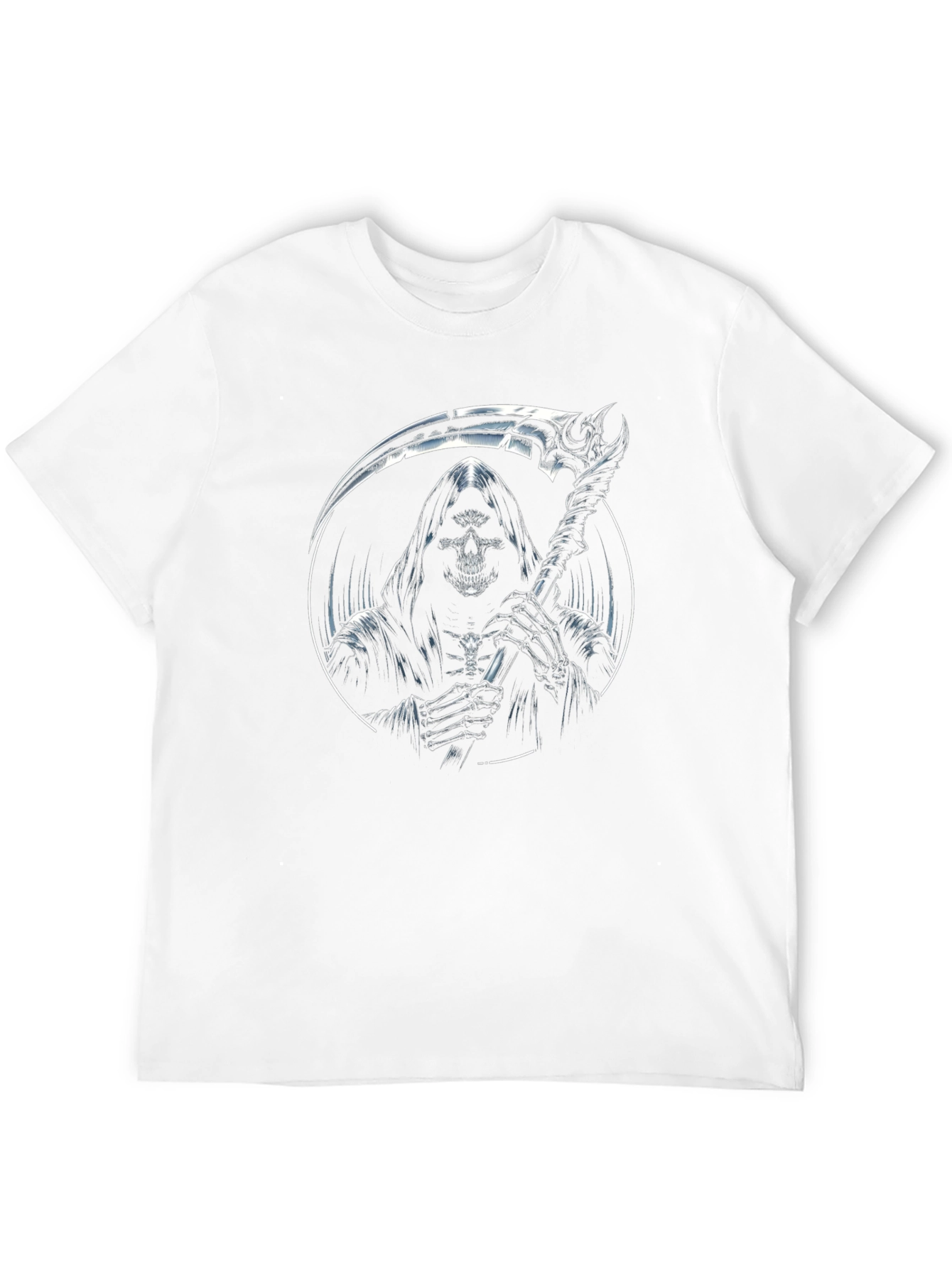 Grim Reaper Graphic Print Black T-Shirt