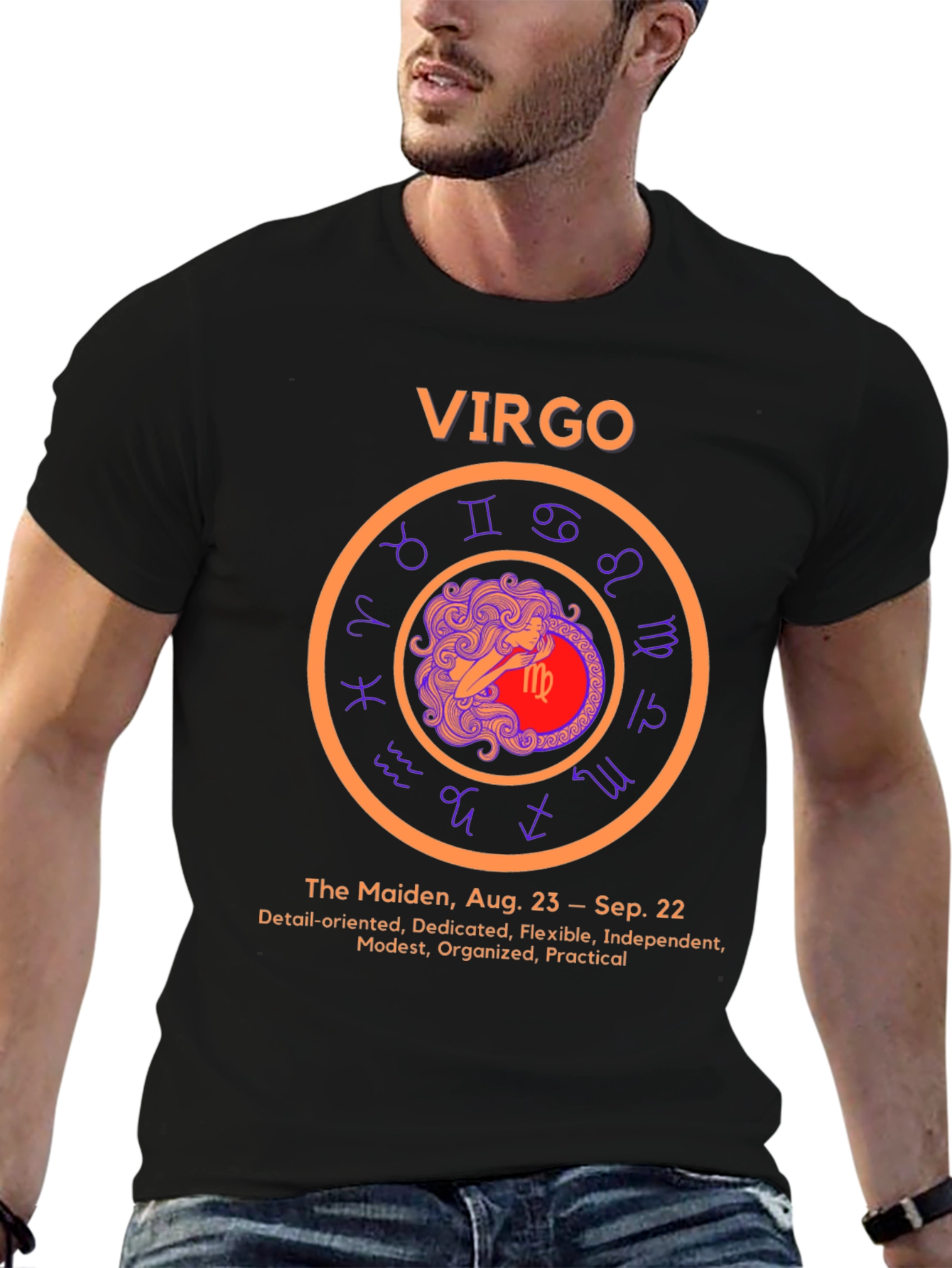Virgo Zodiac Sign T-Shirt - Aug 23 to Sep 22 Birthday Gift