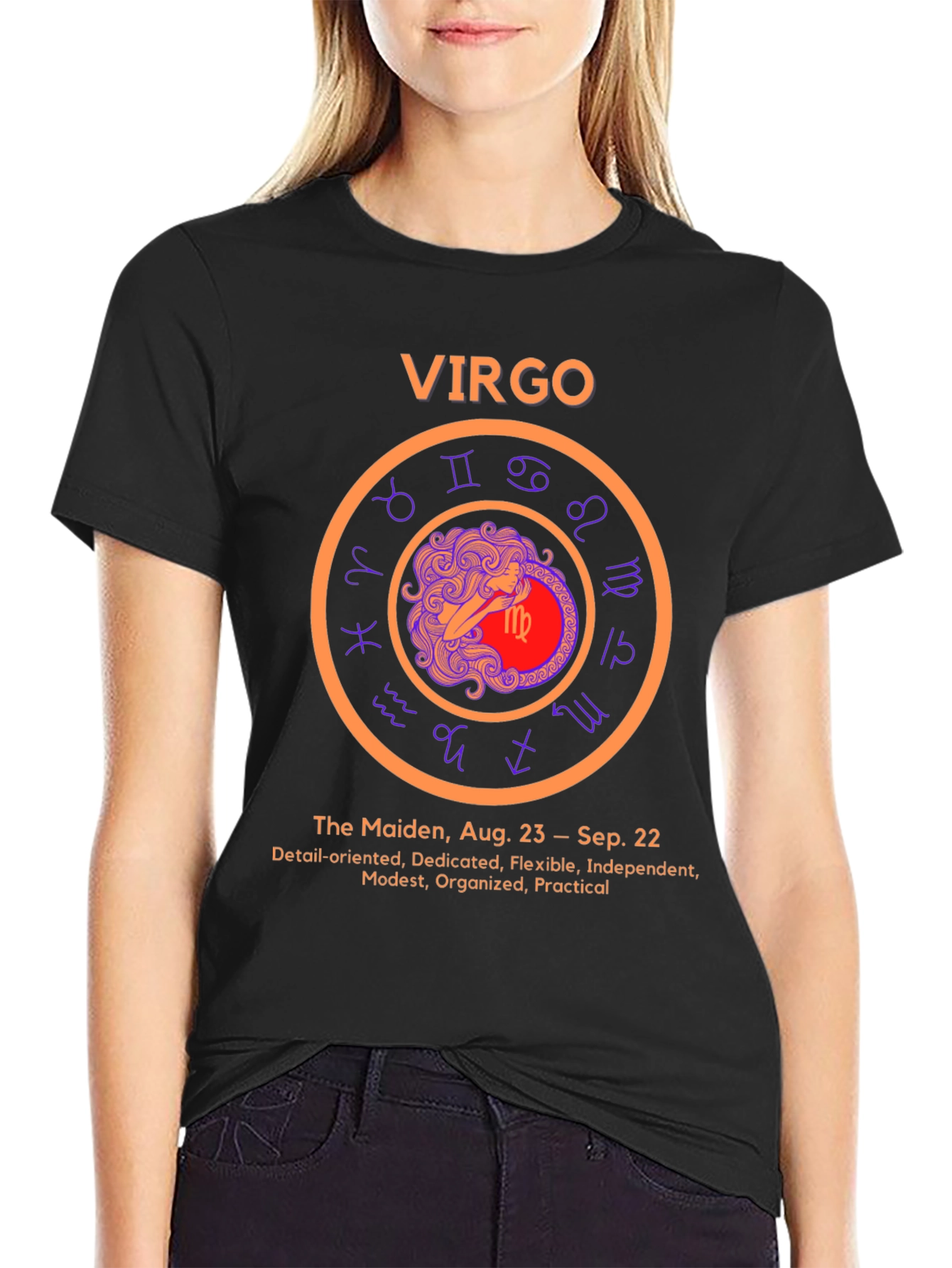 Virgo Zodiac Sign T-Shirt - Aug 23 to Sep 22 Birthday Gift