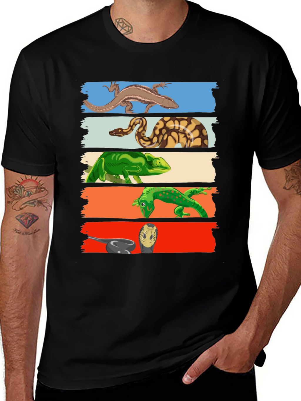 Reptile Lover T-Shirt: Lizards Snakes Graphic Tee