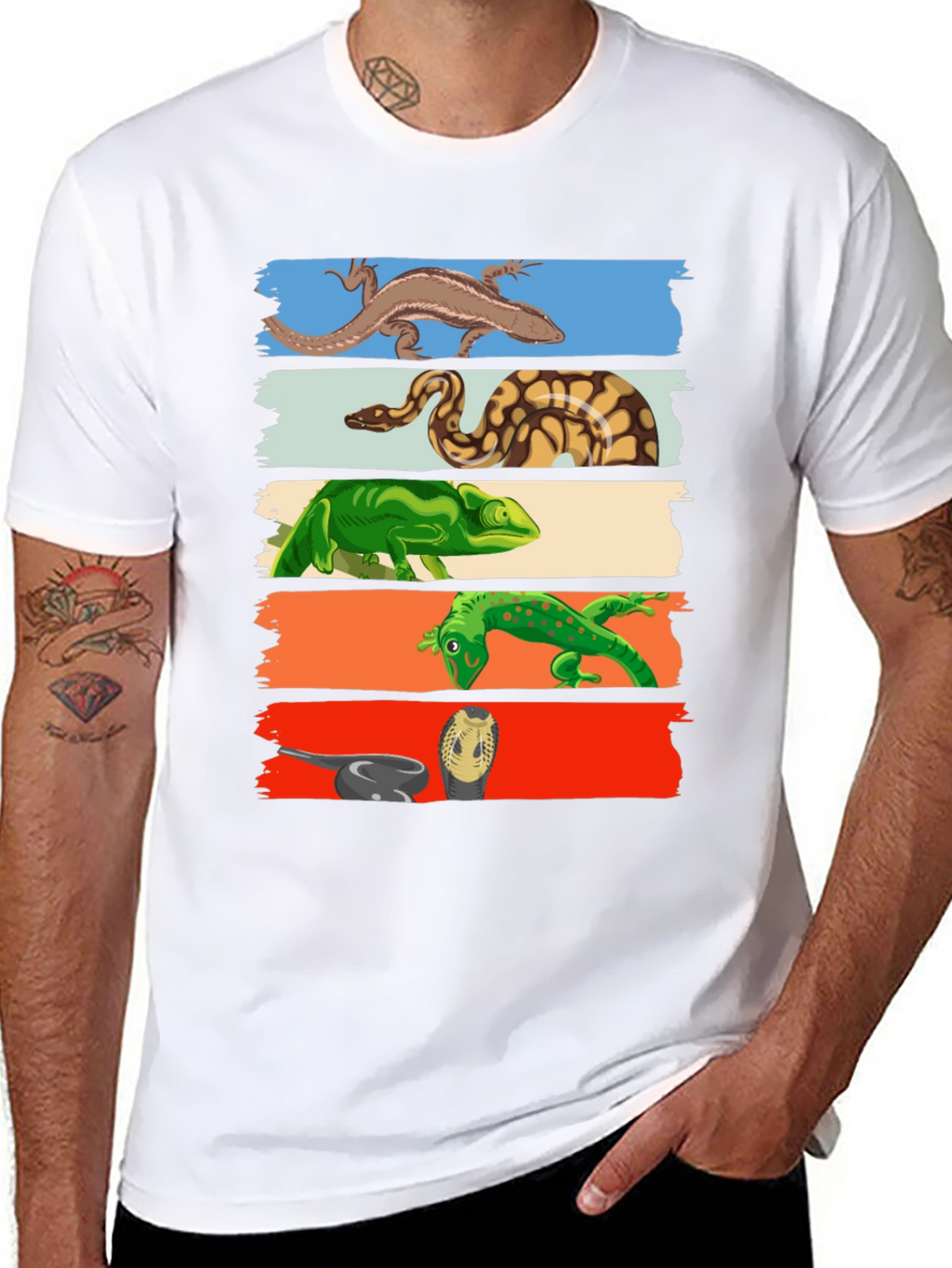 Reptile Lover T-Shirt: Lizards Snakes Graphic Tee