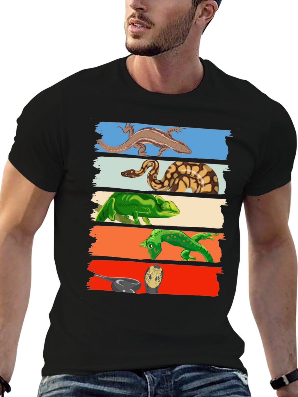 Reptile Lover T-Shirt: Lizards Snakes Graphic Tee