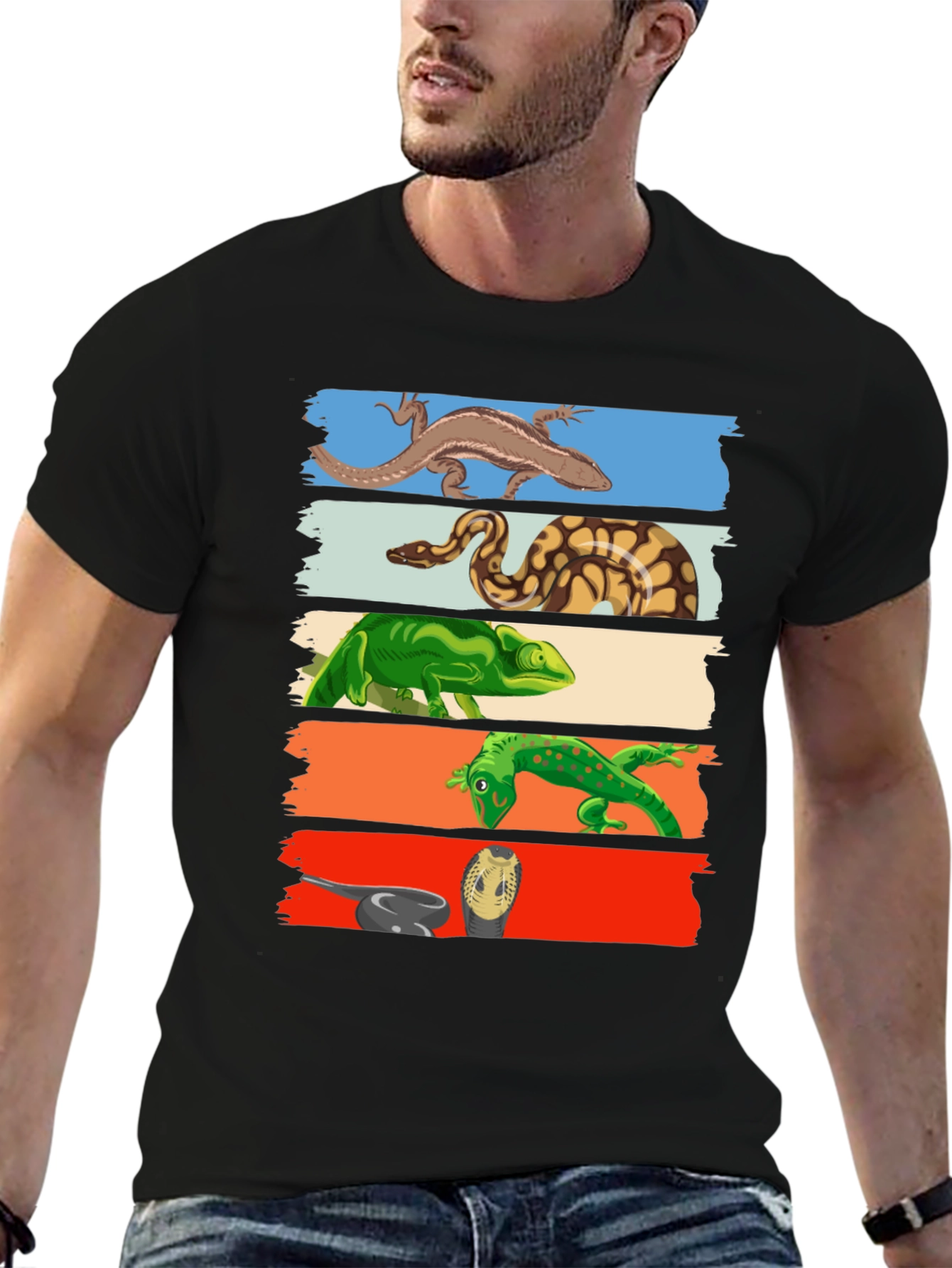 Reptile Lover T-Shirt: Lizards Snakes Graphic Tee