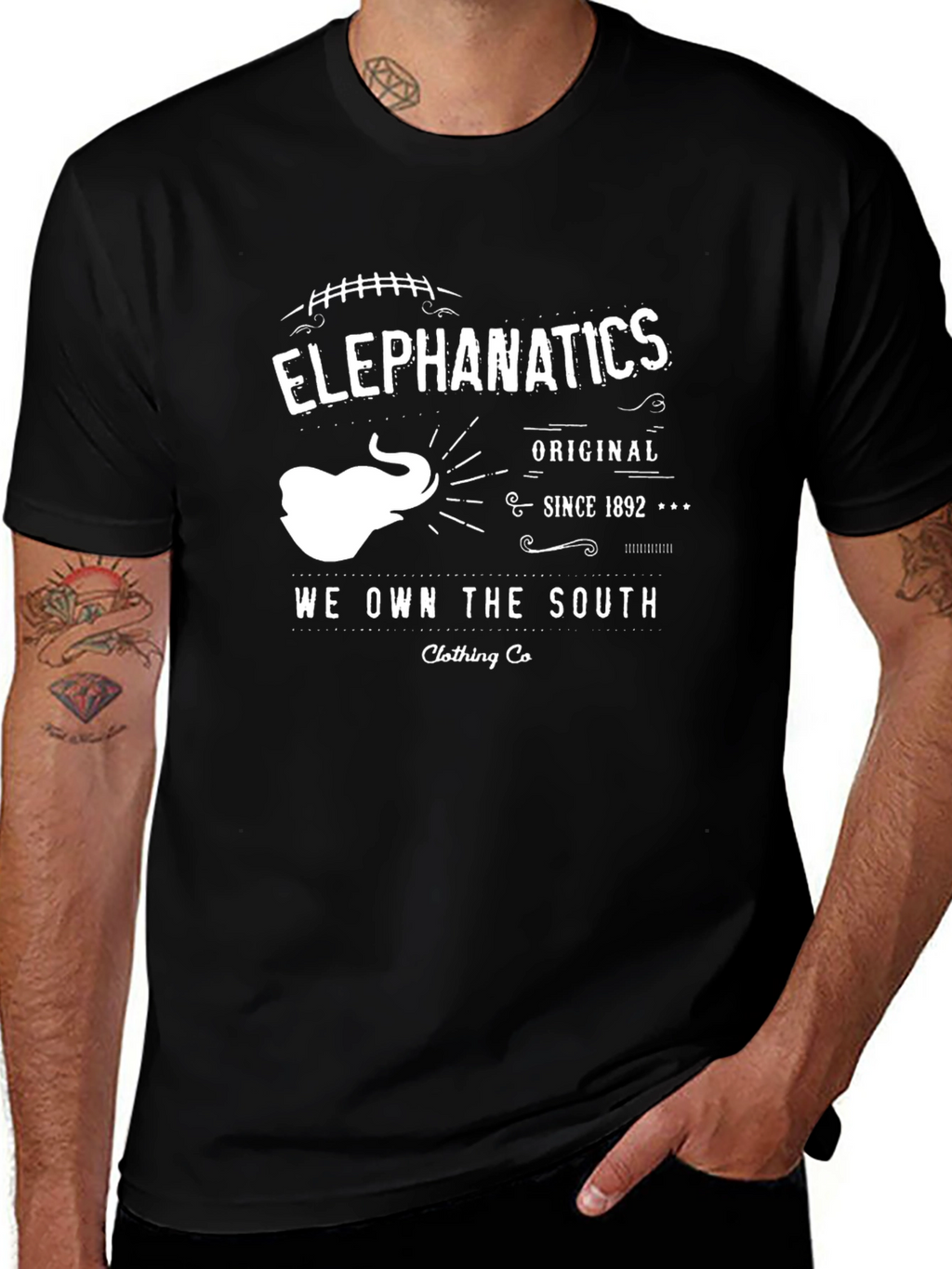 Elephanatics Black Graphic Tee - We Own The South