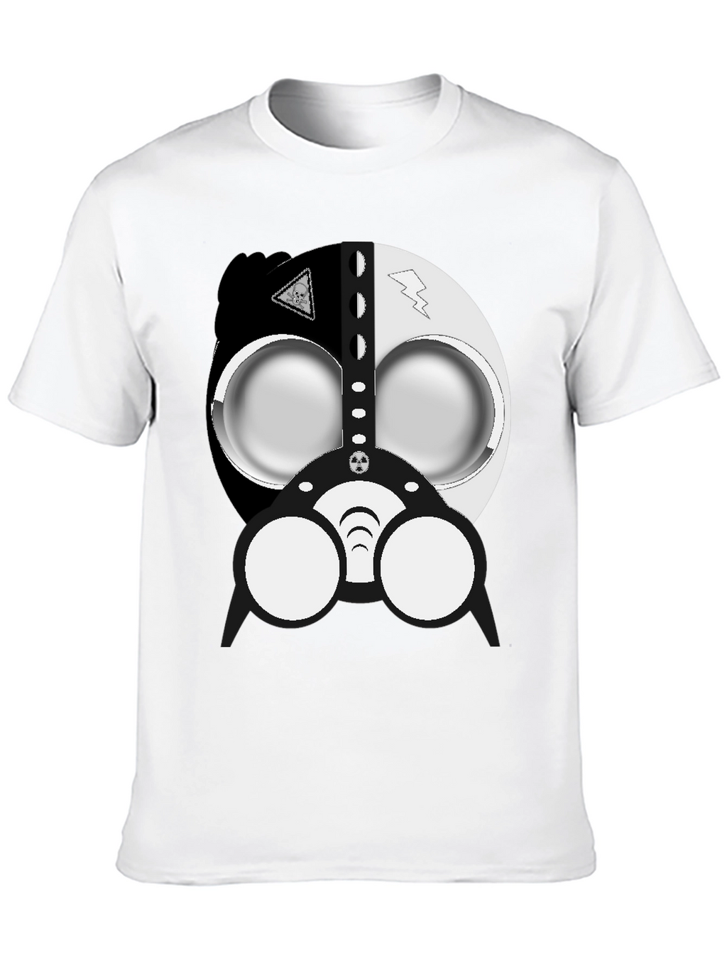 Cool Gas Mask Graphic Black T-Shirt