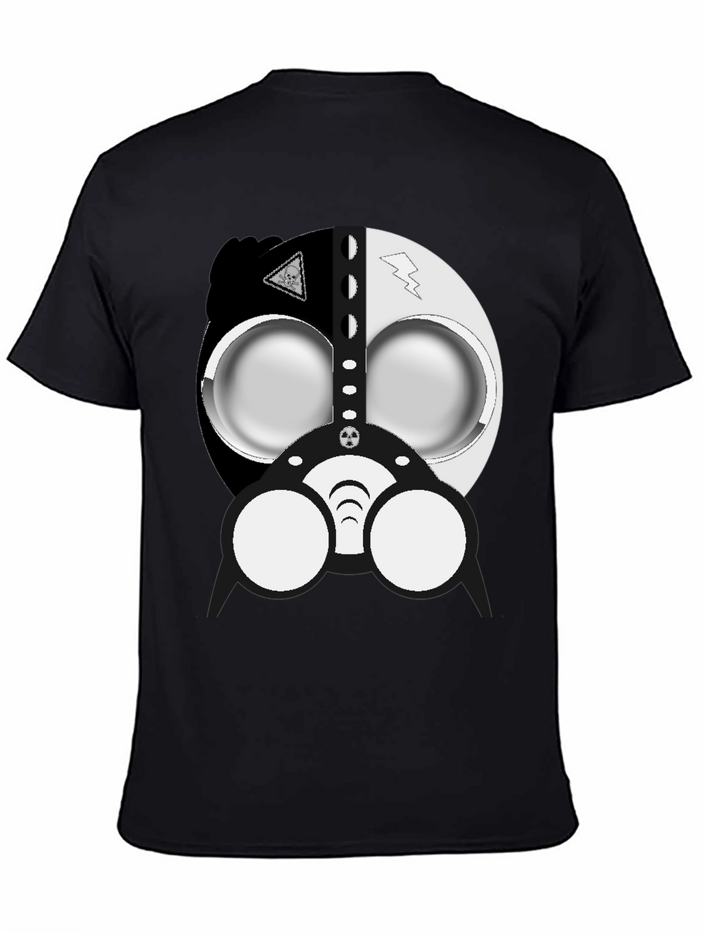 Cool Gas Mask Graphic Black T-Shirt