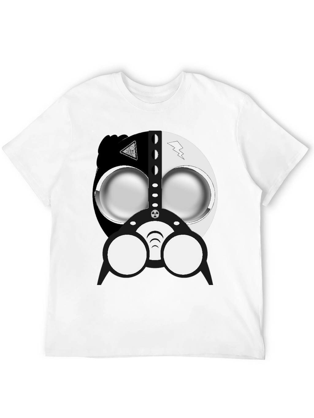 Cool Gas Mask Graphic Black T-Shirt