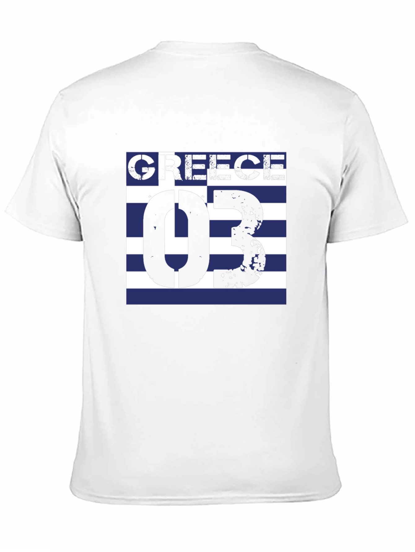 Greece Flag T-Shirt - Black Graphic Tee