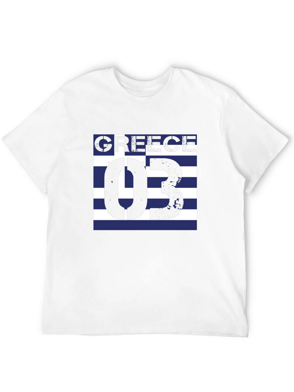 Greece Flag T-Shirt - Black Graphic Tee