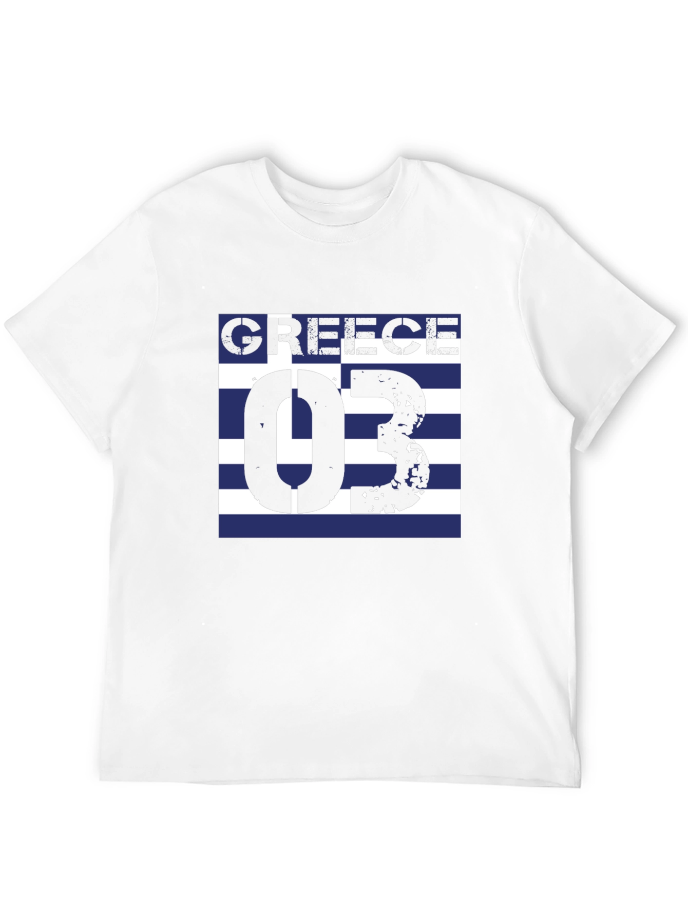 Greece Flag T-Shirt - Black Graphic Tee