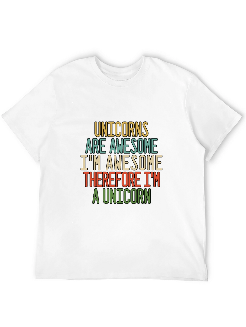 Unicorns Are Awesome Funny Mens T-Shirt