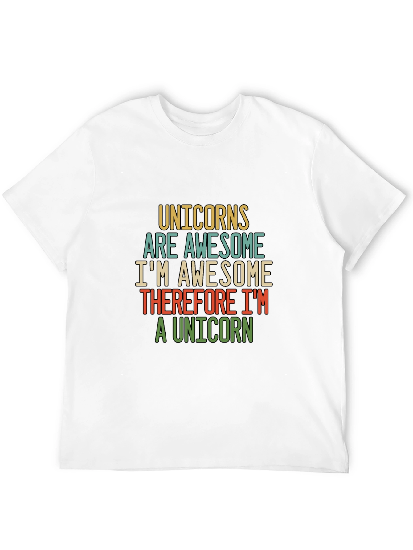 Unicorns Are Awesome Funny Mens T-Shirt