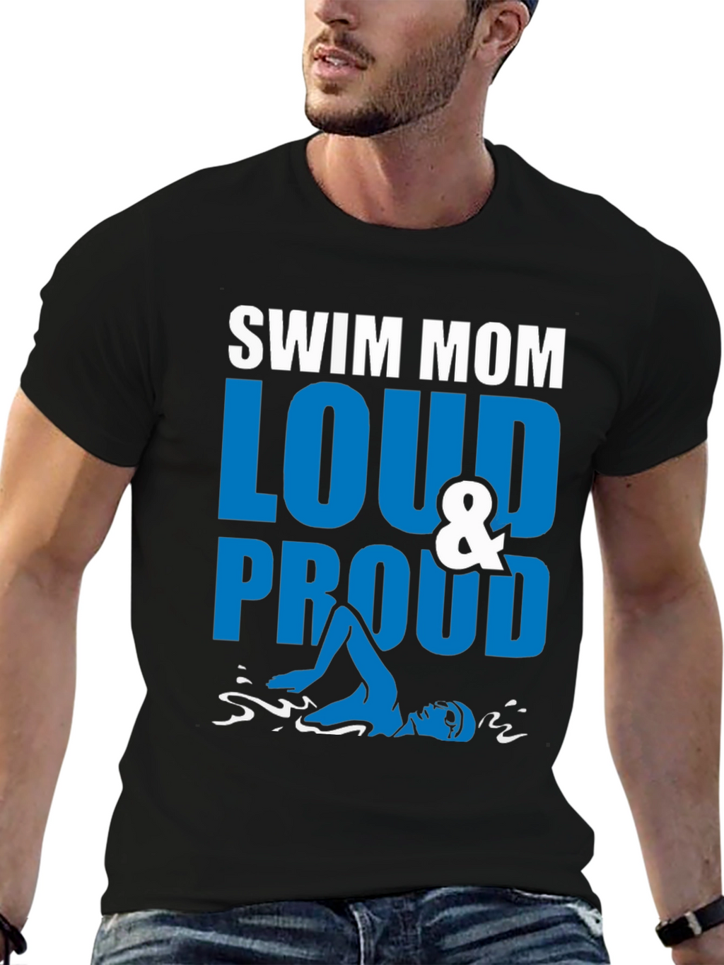 Swim Mom Loud & Proud Graphic Tee