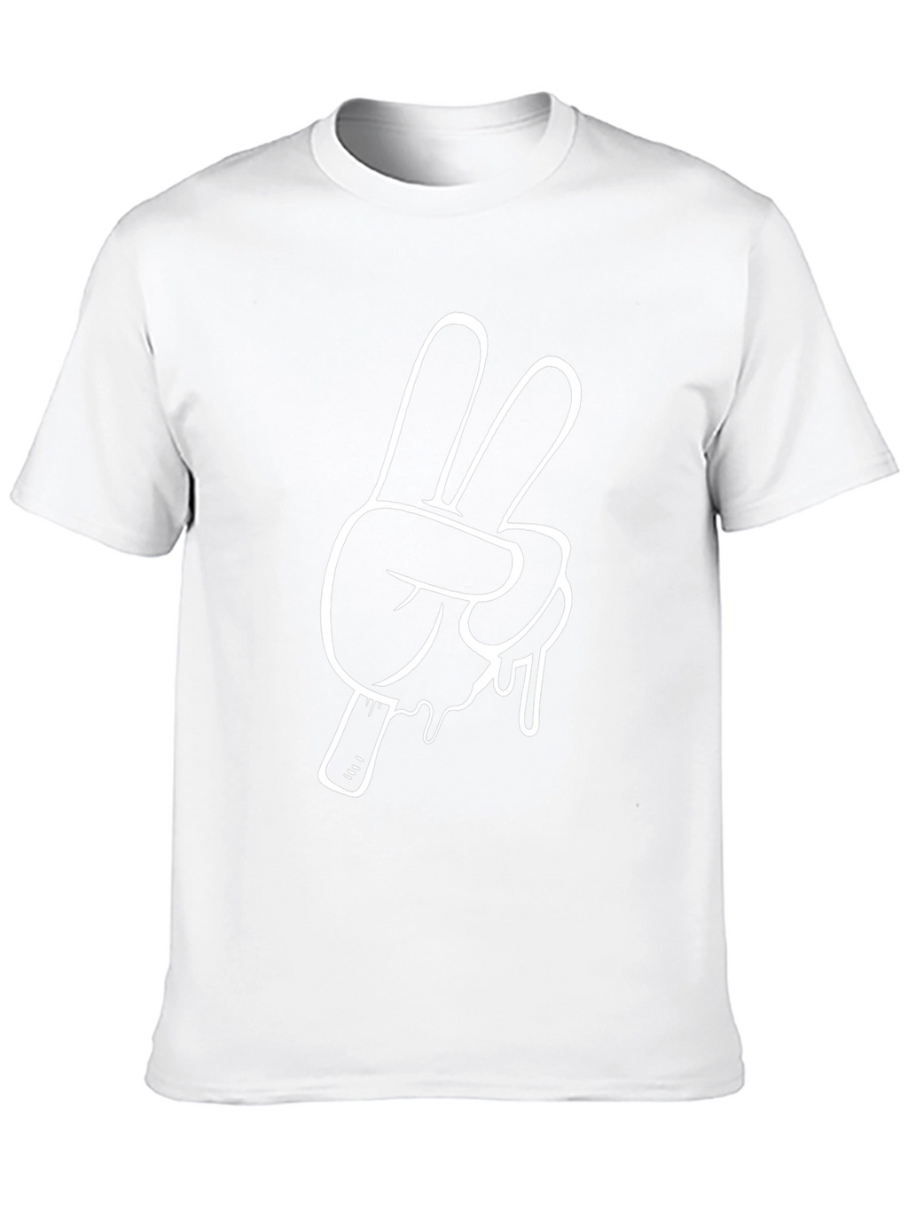 Peace Sign Graphic T-Shirt - Black Crew Neck Tee